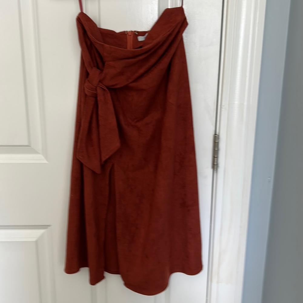 She + Sky Faux Suede Skirt